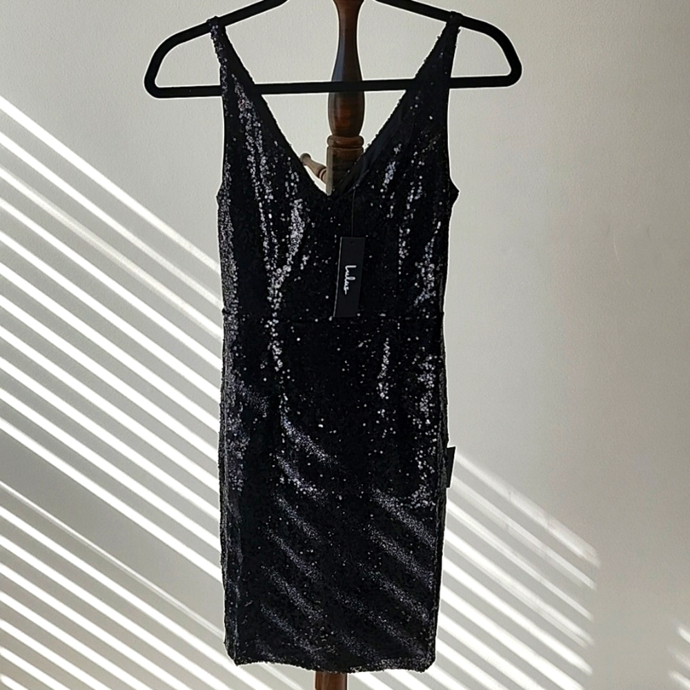 Lulus Black Sequin Dress